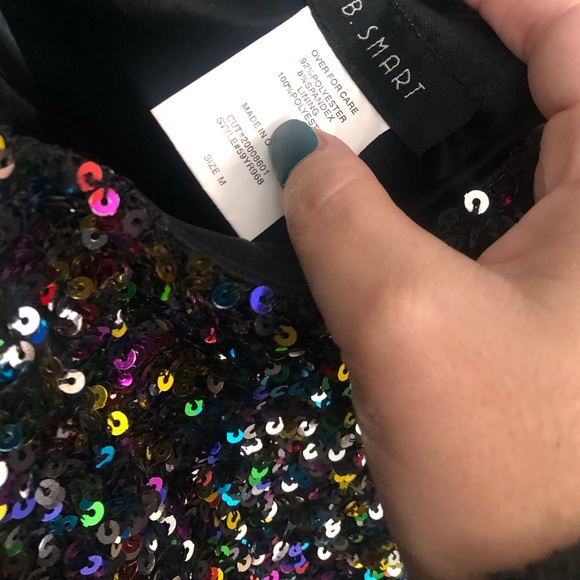 SOLD Women’s Sequin Confetti Party Dress Strapless - Picture 3 of 5